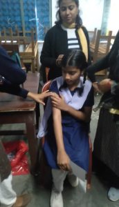 Rubella vaccination program completed in Naihati Anand Swaroop Hindi High School